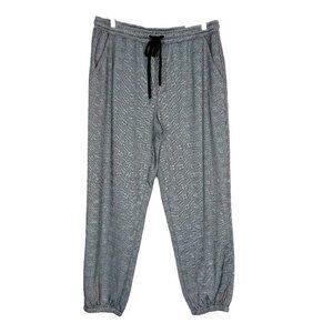 NWT American Eagle Jogger Pant Size L Black White Glen Plaid High Rise Trouser